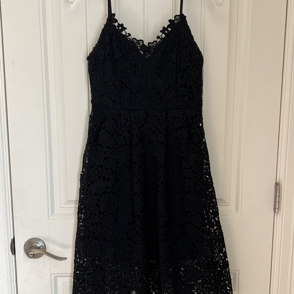 ASTR The Label Sleeveless Lace Black Cocktail Dress, Size Small